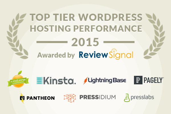 Review Signal WordPress Hosting Benchmark Award 2015