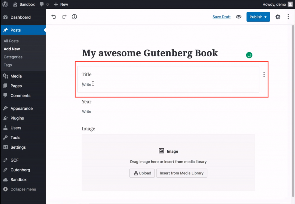 gutenberg editor