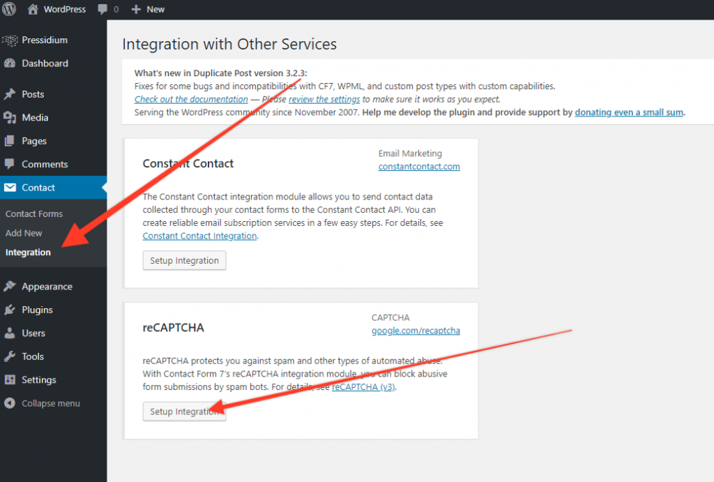 Contact Form 7 reCAPTCHA Integration