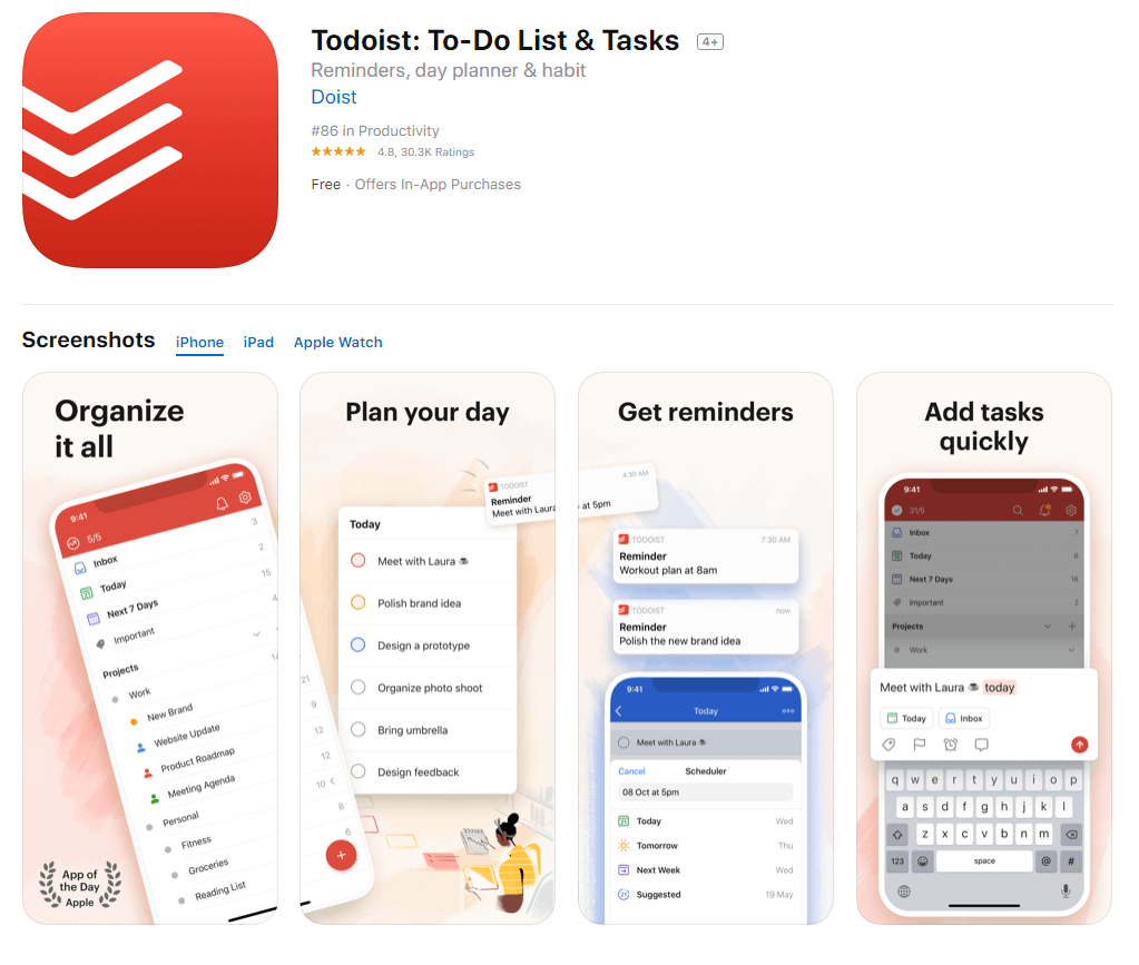 todoist gmail ios