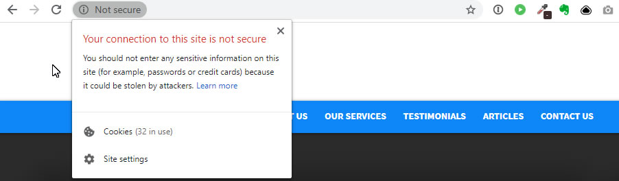 SSL Not Secure