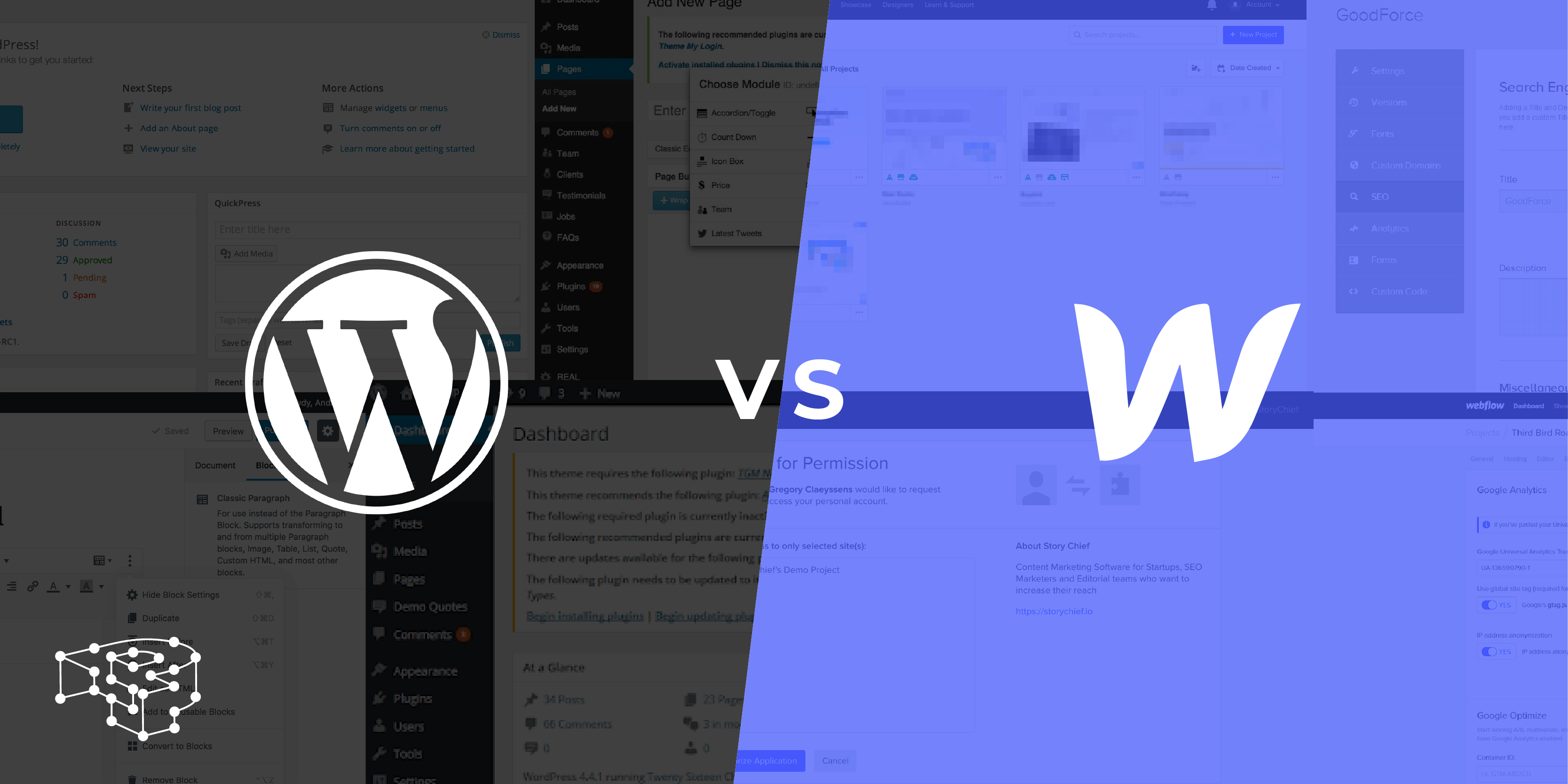 WordPress vs Webflow