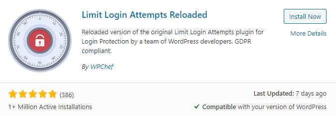 Limit Login Attempts Reloaded plugin