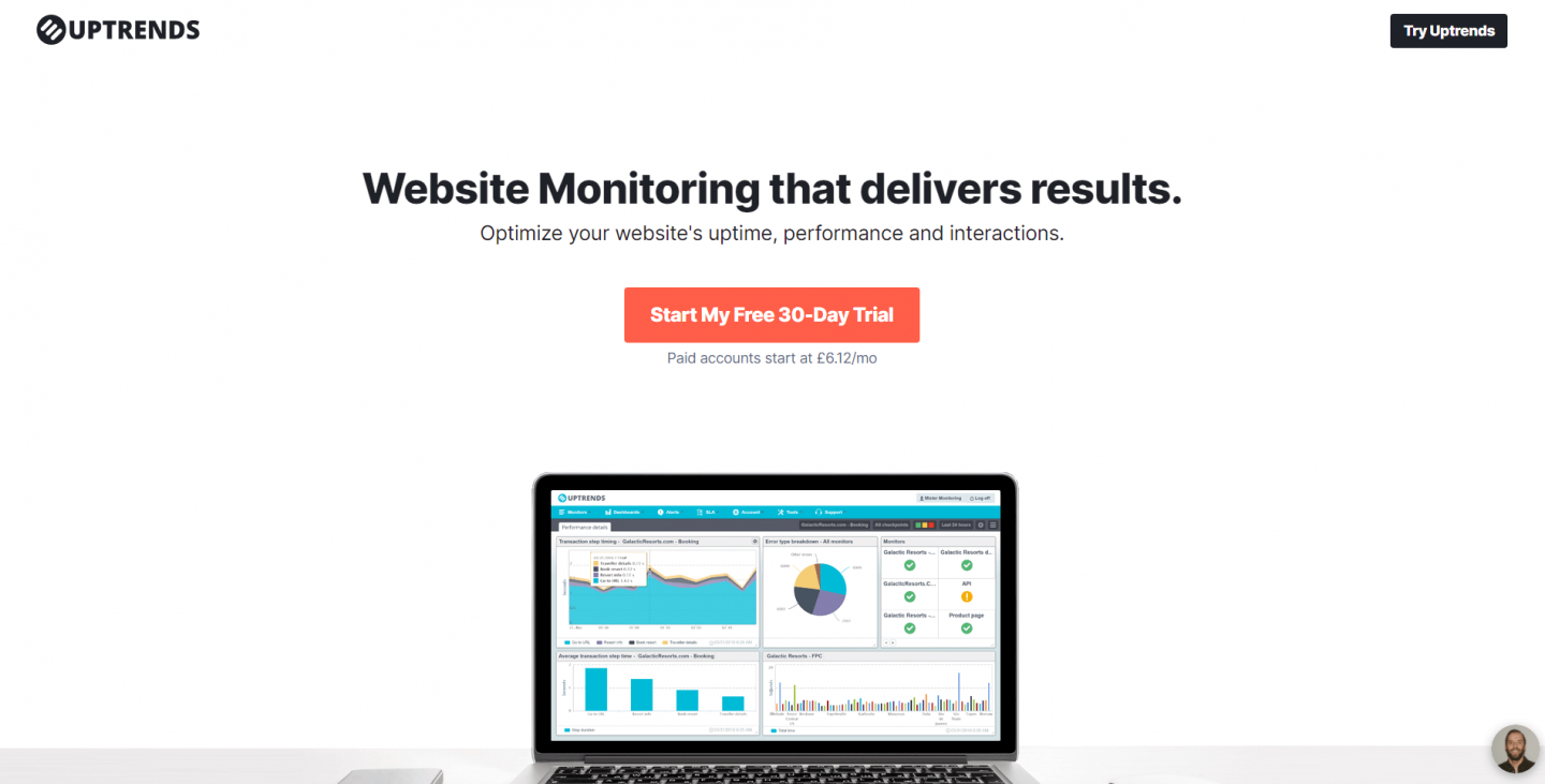 Monitor your website with Uptrends