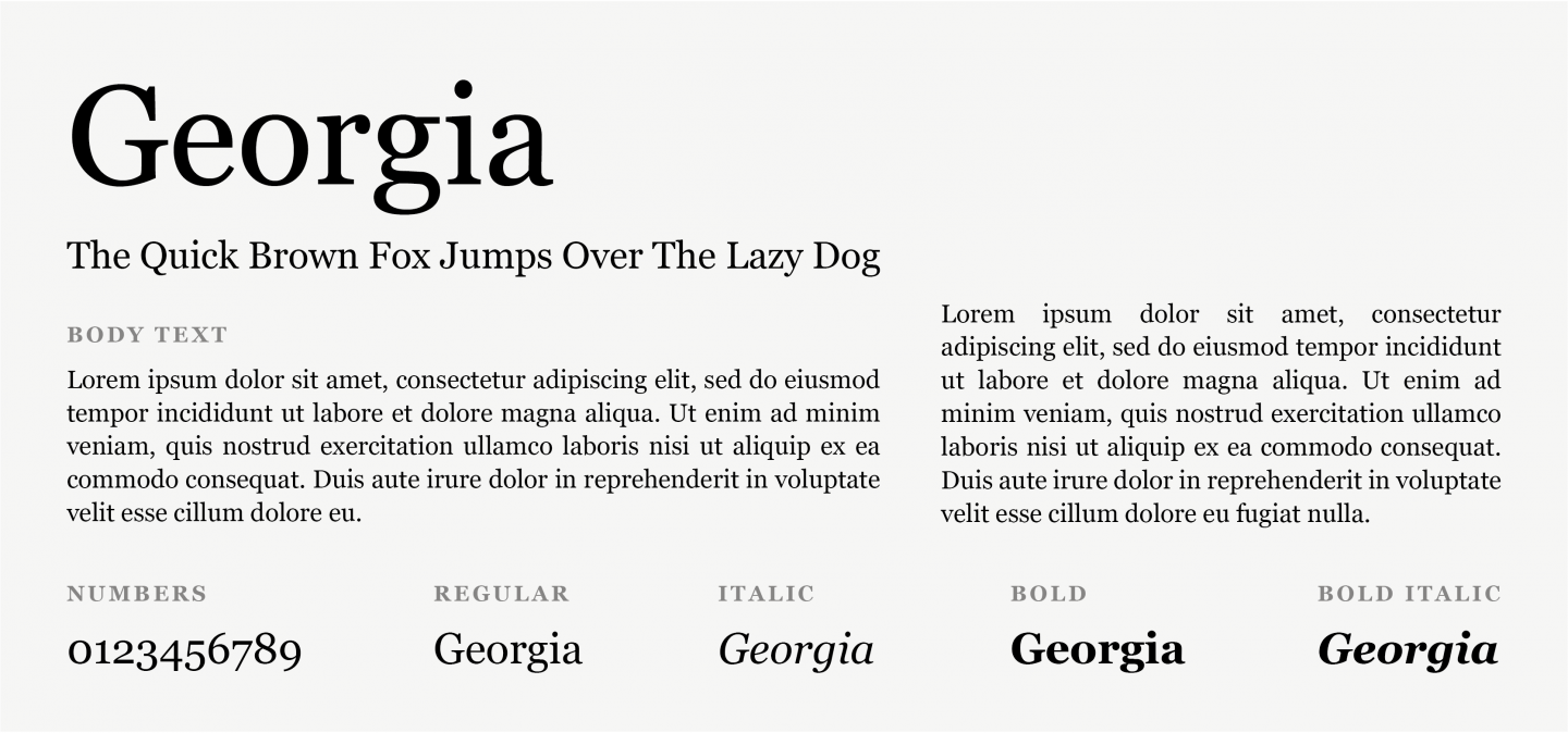 free domain font georgia serif