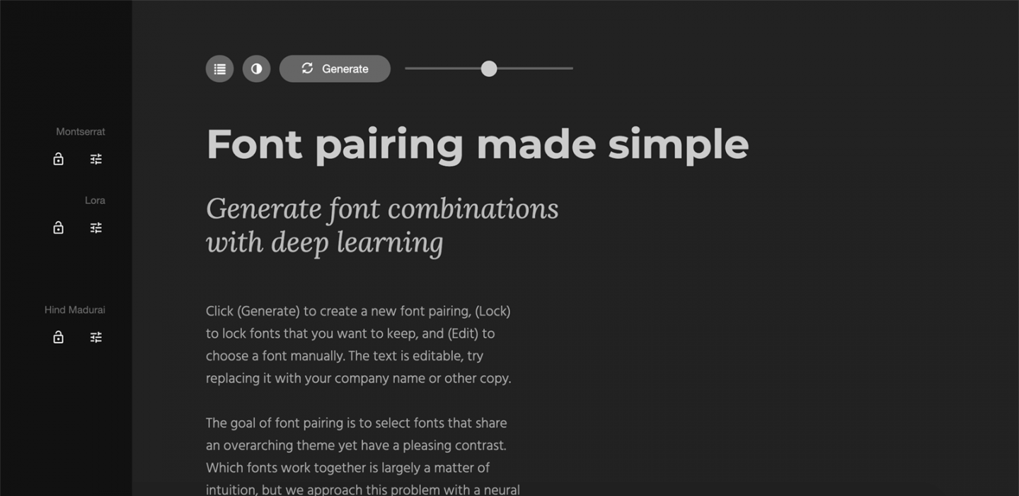 "Fontjoy" font pairing tool