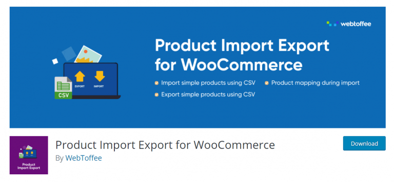 product import export for woocommerce