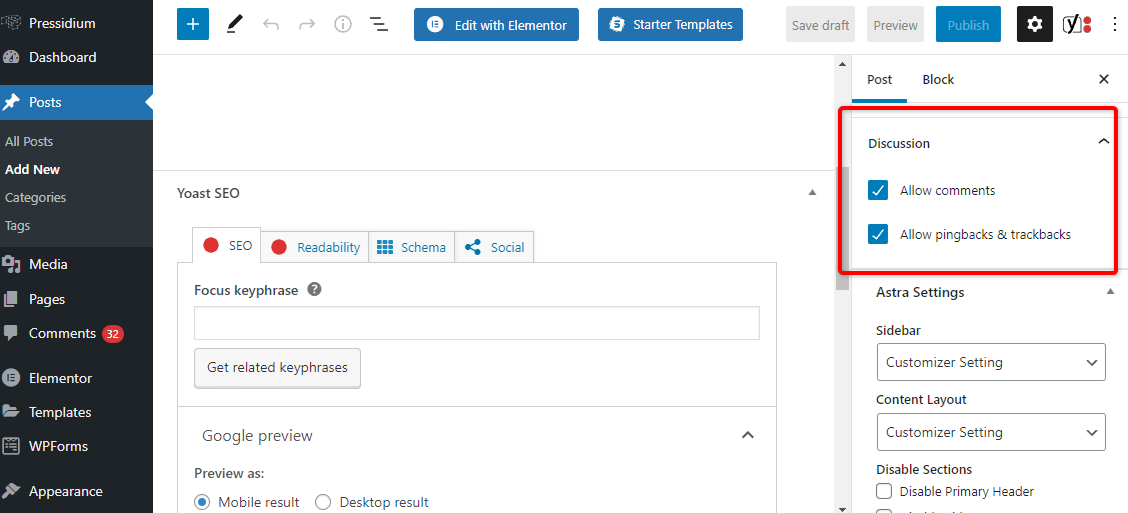 allow wordpress comments