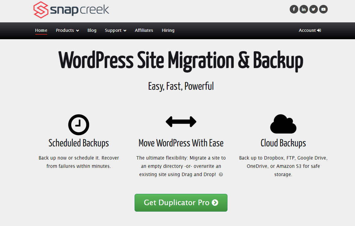 duplicator migration